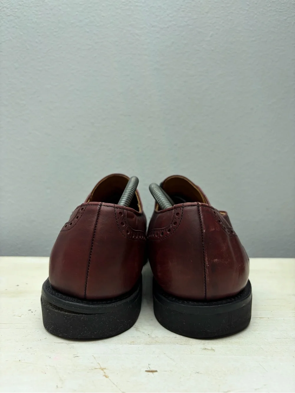 Allen Edmonds Maroon Leather Lexington Oxford Shoes Size 12